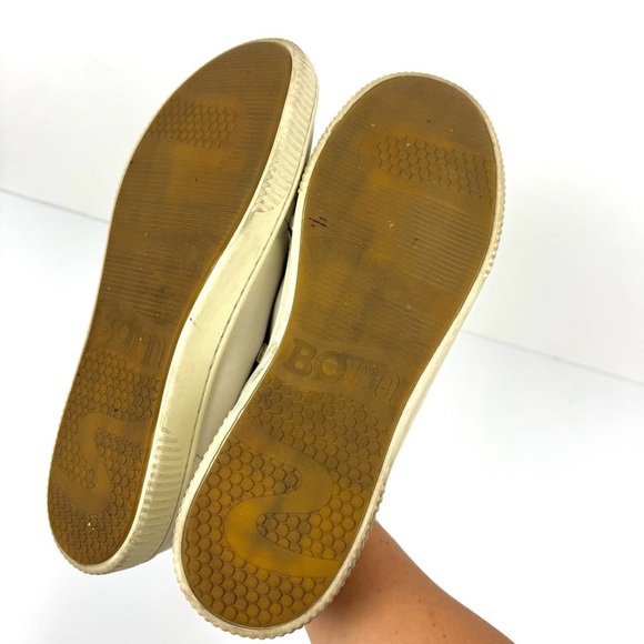 Born Comfort Sneaker Paloma Womens Sz 10 Ivory Leather Slip On Zip Up Shoes Boho - Picture 7 of 8